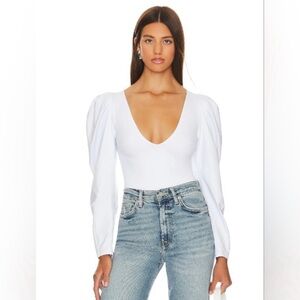 Free People Intimately Va Va Voop Bodysuit white